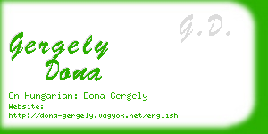 gergely dona business card